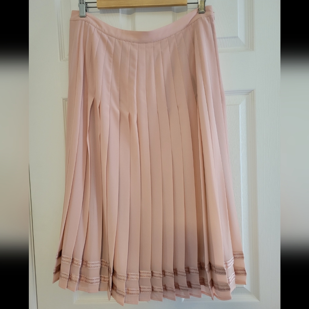 BNWT Ted Baker Pleated Pink Skirt